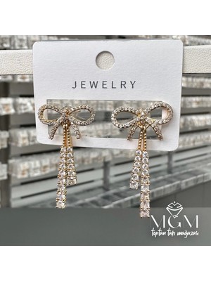 Renas Store Zirkon Taşlı Pirinç Küpeler - KP00130