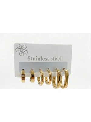 Renas Store Daily Spark Altılı Halka Küpe Seti - KP00682