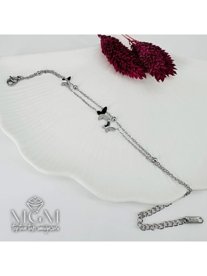 Renas Store Rodyum Çelik Bileklikler 16+5 cm Uzatma Payı - KBL0097