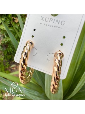 Renas Store Xuping Taşsız Burgu Halka Küpe - KP00243