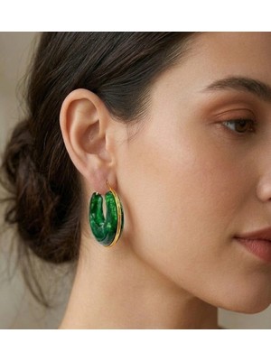 Renas Store Emerald Touch Küpe - KP00692
