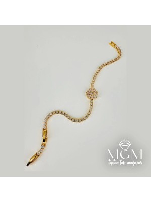 Renas Store Zirkon Taşlı Pirinç Zirkon Bileklikler 17+2,5 cm - KBL0036