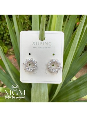 Renas Store Xuping Taşlı Inci Detaylı Küpe - KP00221