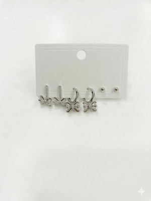 Renas Store Fiyonk Detaylı Sallantılı Altılı Küpe - KP00597