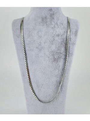 Renas Store Rodyum Çelik Erkek Kolye 60 cm - EKL0034