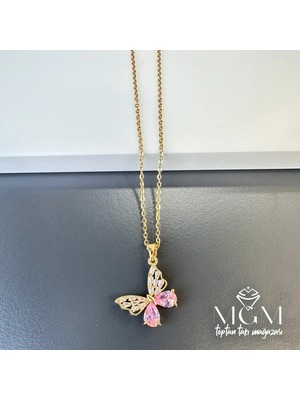 Renas Store Çelik Zirkon Taşlı Kolye - KL0141