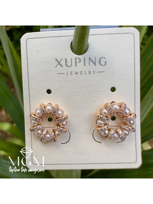 Renas Store Xuping Taşlı Inci Detaylı Küpe - KP00206