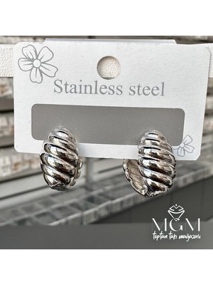 Renas Store Taşsız Rodyum Kaplamalı Küpe - KP00156