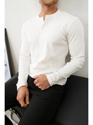 Moda Ribana Henley Sweatshirt