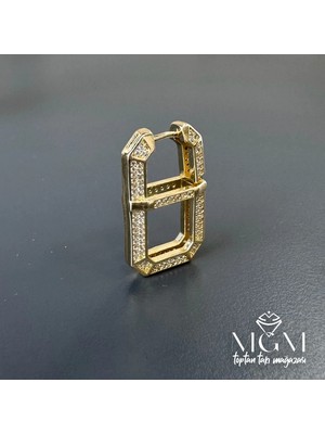Renas Store Zirkon Taşlı Pirinç Küpeler - KP00148