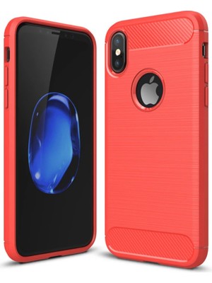 Iphone Xxs Dark Ultra Koruma Karbon Fiber Silikon KILIF-(5775)