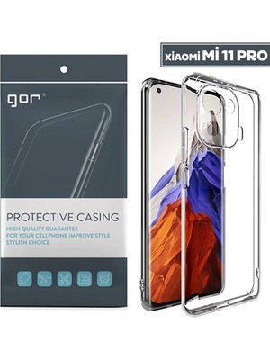 Gor Xiaomi Mi 11 Pro Kılıf Kamera Korumalı Şeffaf Silikon KILIF-(5775)