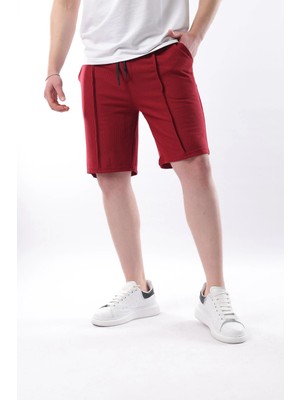 Madmext Bordo Cepli Erkek Şort E6559