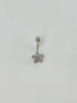 Renas Store Çiçek Detaylı Göbek Piercing - PG0085