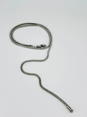 Renas Store Rodyum Çelik Erkek Kolye 60 cm - EKL0013