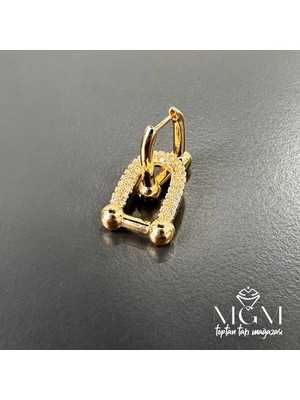 Renas Store Zirkon Taşlı Pirinç Küpeler - KP00134