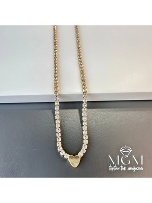 Renas Store 3 mm Zirkon Taşlı Pirinç Kolyeler 40+5 cm Uzatma Payı - KL0082