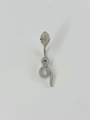 Renas Store Yılan Detaylı Göbek Piercing - PG0056