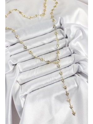 Renas Store Pirinç Gold Renk Yıldızlı Kadın Y Kolye - TJ-BKO10301