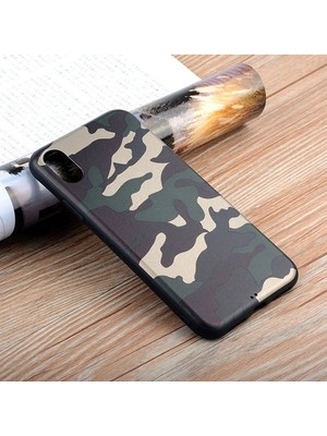 Iphone Xs Max 6.5 Kamuflaj Darbe Emici Silikon KILIF-(5775)