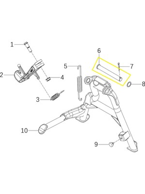 Qj Motor Qj FORTRESS350 Orta Sehpa Mili