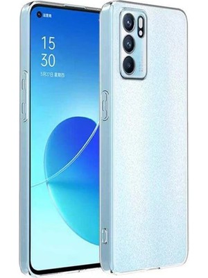 Oppo Reno 6 Kılıf Kamera Korumalı Ultra Ince Şeffaf Silikon KILIF-(5775)