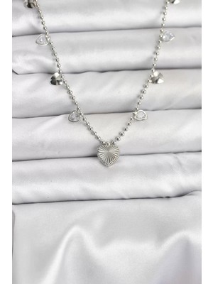 Renas Store Pirinç Gümüş Renk Model Kadın Kolye - TJ-BKO10653