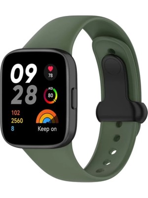 Renas Store Redmi Watch 3 Origin Silikon Kordon - Koyu Yeşil