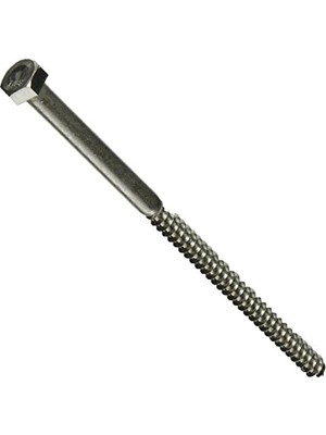 AyrStore The Group 964597 5/16 x 6 Inç Paslanmaz Çelik Altıgen Uçlu Vida, 10'lu Paket