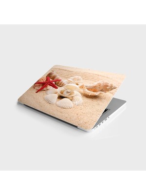 AyrStore Laptop Bilgisayar Notebook Pc Kaplama Etiketi Deniz Kabukları Inci