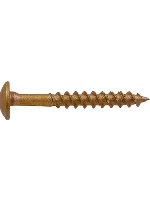 AyrStore Power Pro 47872 Lag Vidalar, 1/4" x 1-1/2", Yıldız Sürücü Yapı Lag Vidaları, Paslanmaya Dayanıklı, Seramik Kaplamalı Bronz, 2,3 kg Tüp, 375 Adet