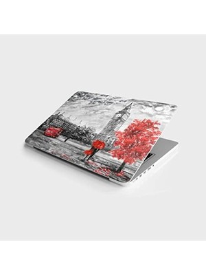 AyrStore Laptop Bilgisayar Notebook Pc Kaplama Etiketi Saat Kulesi Yağlıboya
