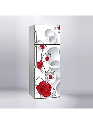 AyrStore Buzdolabı Kaplama Dolap Kaplama Etiketi Kırmızı Güller