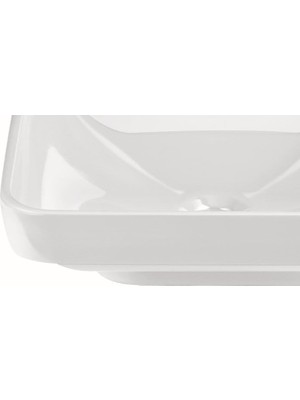 AyrStore Water Jewels 4441B403-1361 Kare Çanak Lavabo, Clean, 40 Cm, Beyaz