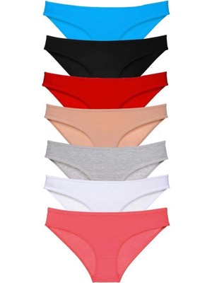 MiraLive 7 Adet Süper Eko Set Likralı Kadın Slip Külot Set 3