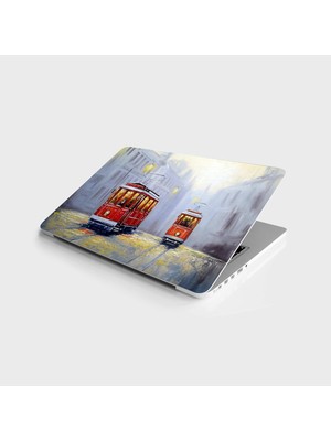 AyrStore Laptop Bilgisayar Notebook Pc Kaplama Etiketi Tranway Yağlıboya