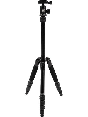 AyrStore Traveler 5A Seyahat Üç Ayaklı Tripodu, Alüminyum, Siyah, Yuvarlak Başlıklı