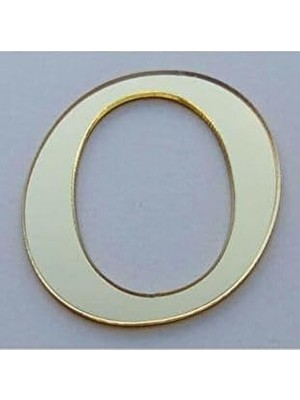 AyrStore - O Harfi Altın Aynalı Pleksi 4 cm