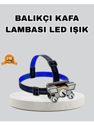 Outdoor ve Gece Balıkçılığı Için LED Kafa Lambası – USB Şarjlı 60° Ayarlanabilir Far