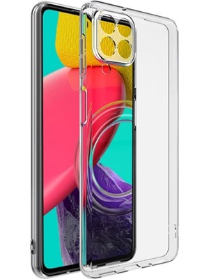 Ally Sm Galaxy M53 Kılıf Kamera Korumalı Ultra Ince Şeffaf Silikon KILIF-(5775)