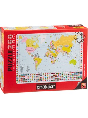 AyrStore Puzzle - Dünya Haritası / 260 Parça Puzzle, #3319