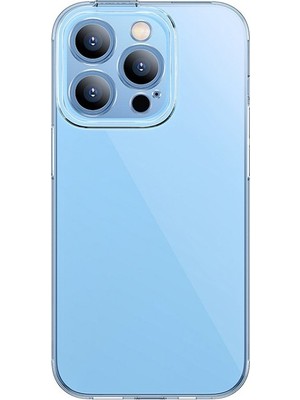 Baseus Simple Case iPhone 14 Pro 6.1 Kamera Korumalı Ince Silikon Şeffaf KILIF-(5775)