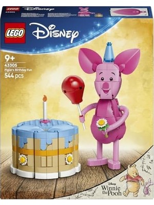 AyrStore │ Piglet’in Doğum Günü Eğlencesi 43305-9 Yaş ve Üzeri Çocuklar Için Mumlu Doğum Günü Pastası ve Piglet Minifigürü Içeren Yaratıcı Oyuncak Yapım Seti, Hediye Fikri (544 Parça)
