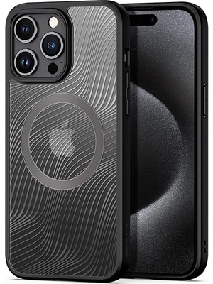Dux Ducis iPhone 15 Pro Max Aimo Series Magsafe Premium Buzlu Sert Pc-Tpu KILIF-(5775)