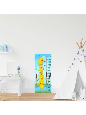 AyrStore Çocuk Odası Bebek Odası Boy Ölçer Boy Cetveli Ördekler