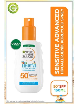 AyrStore Ambre Solaire Sensitive Advanced Güneş Koruyucu Çocuk Sprey GKF50+ 200ML