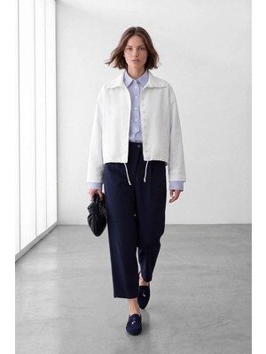Nauve Kısa Düğmeli Oversize Trençkot
