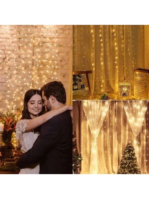 Senka Mey Ithalat® Peri Perde LED 3*3m 300 LED Gün Işığı