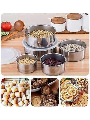 Senka Mey Ithalat® Paslanmaz Çelik Yemek Saklama Kabı Seti