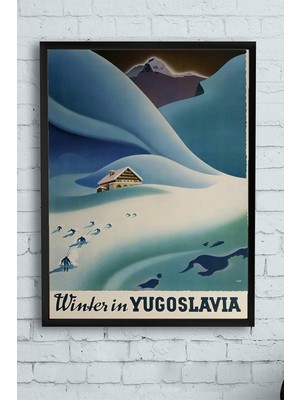 AyrStore (PSTER13990) Yugoslavya Çerçeveli Tablo (40X50CM)